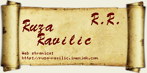 Ruža Ravilić vizit kartica